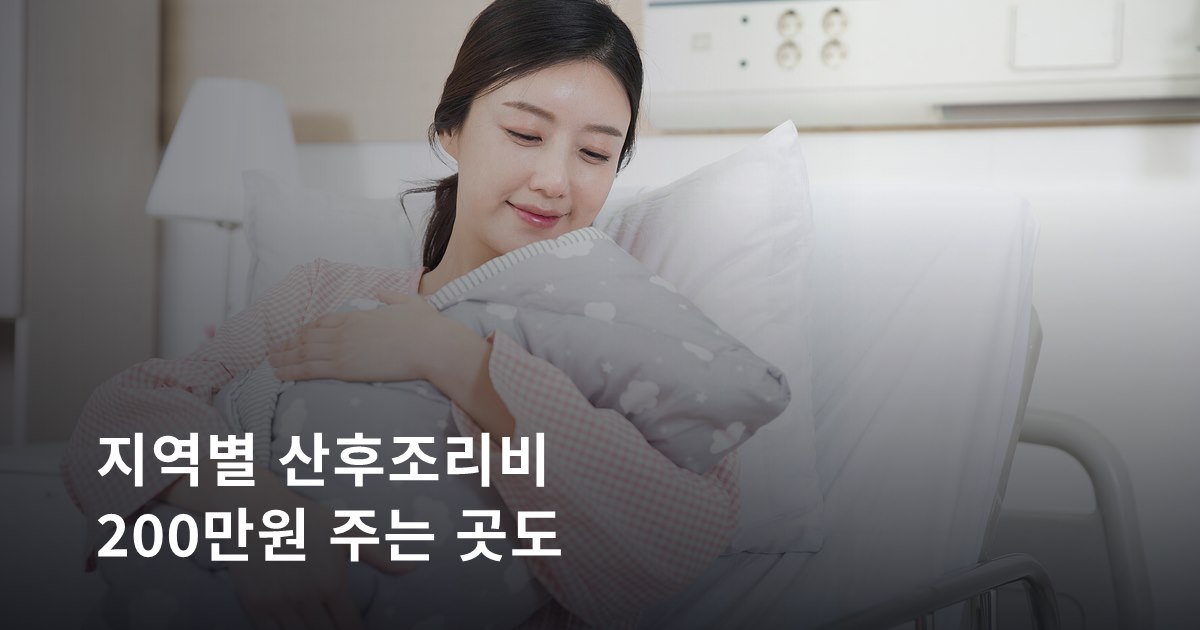 지역별 산후조리비 지원 총정리 — 50만원·100만원, 200만원 주는 곳도 (2026)