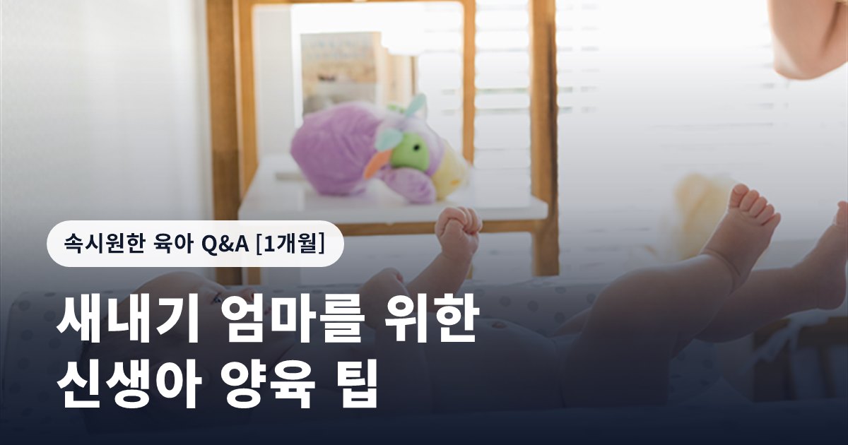 새내기 엄마를 위한 신생아 양육 팁