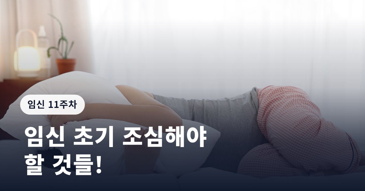 임신 11주 증상ㅣ임신 초기 조심해야 할 것들!