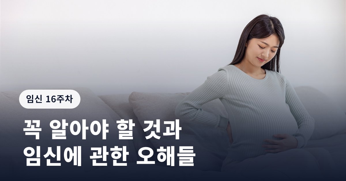 임신 16주 증상ㅣ꼭 알아야 할 것과 임신에 관한 오해들
