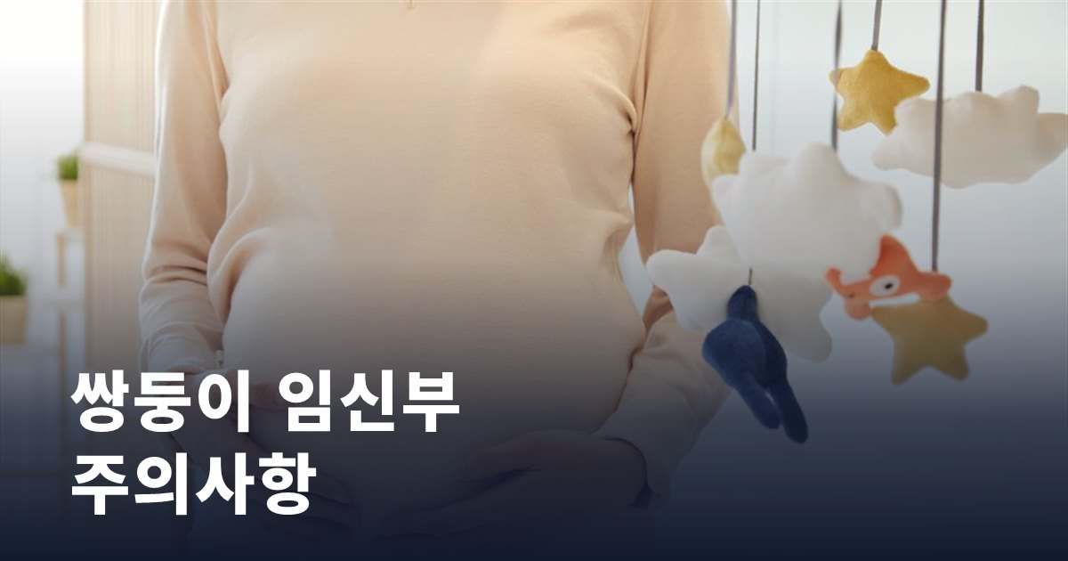 쌍둥이 임신부가 꼭 알아야 할 주의사항