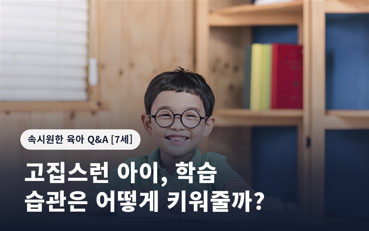 고집스런 아이, 학습 습관은 어떻게 키워줄까?